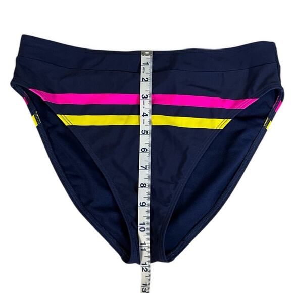 So Khols 2 Piece Swim Suit NWOT Built In Bra Adjustable Strap Dark Blue Size Lg - Picture 8 of 9